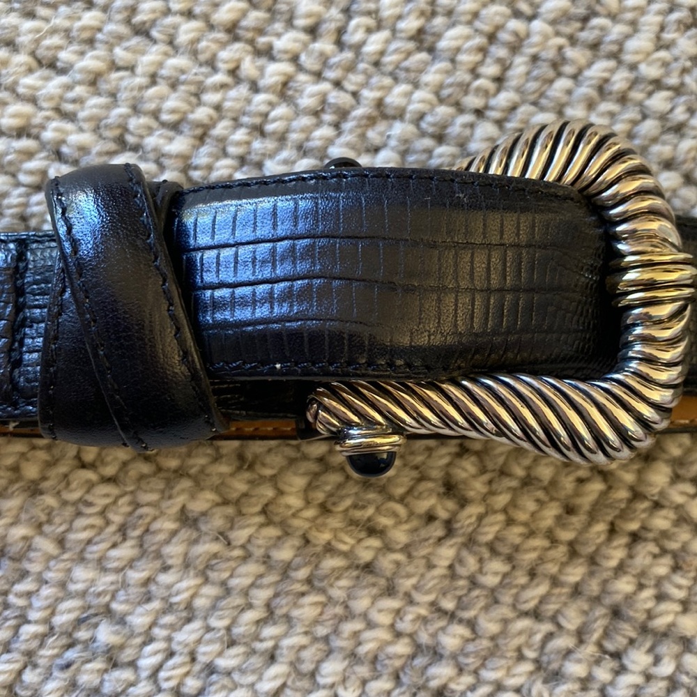 AnnaBella blk leather belt sizeM